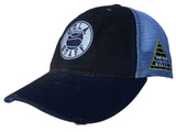 UCLA Bruins Retro Brand Navy Basketball Staff JRW Worn Mesh Adjust Snap Hat Cap - Sporting Up