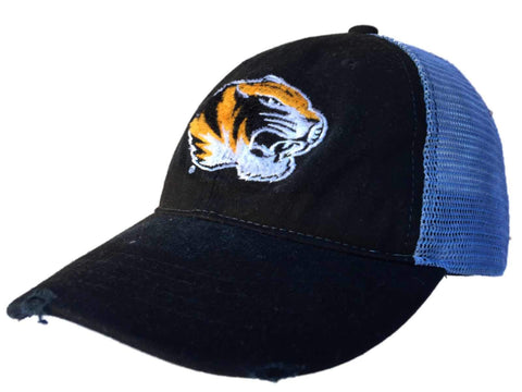 Shop Missouri Tigers Retro Brand Black Worn Mesh Adjustable Snapback Hat Cap - Sporting Up