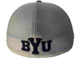 BYU Cougars TOW Gray Putty Two Tone Mesh One Fit Flexfit Hat Cap - Sporting Up