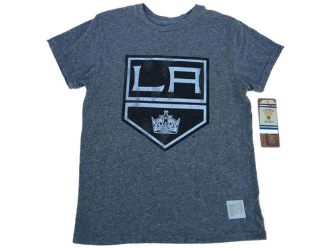 Graues Tri-Blend-Kurzarm-T-Shirt der Retro-Marke der Los Angeles La Kings für Jugendliche – sportlich
