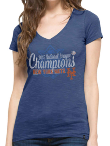 Kaufen Sie das New York Mets 47 Brand Damen-T-Shirt „2015 National League Champions Scrum“ – sportlich