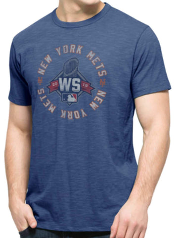 T-shirt mêlée bleu avec logo circulaire des mets 47 de New York, série mondiale 2015, sporting up