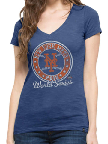 T-shirt de mêlée de baseball des séries mondiales 2015 de la marque New York Mets 47 pour femmes - Sporting Up