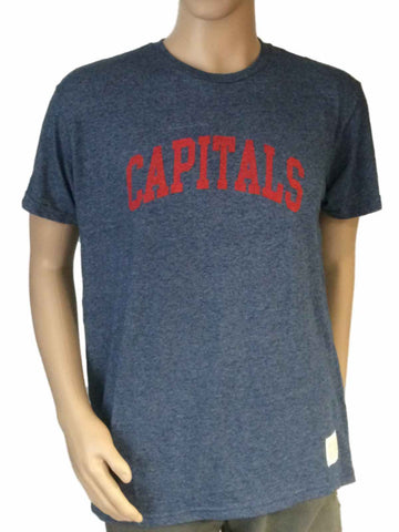 Camiseta de manga corta de tres mezclas azul marino de la marca retro de los Washington Capitals - sporting up