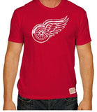 Detroit Red Wings Retro Brand Red Tri-Blend Vintage Short Sleeve T-Shirt - Sporting Up