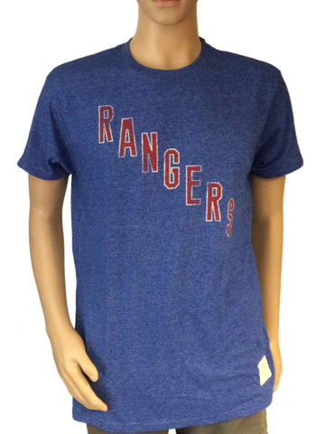 New york rangers retro märket kungsblå tri-blend kortärmad t-shirt - sportig