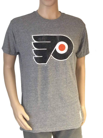 Philadelphia flyers retro märke grå tri-blend distressed logotyp t-shirt - sportig upp