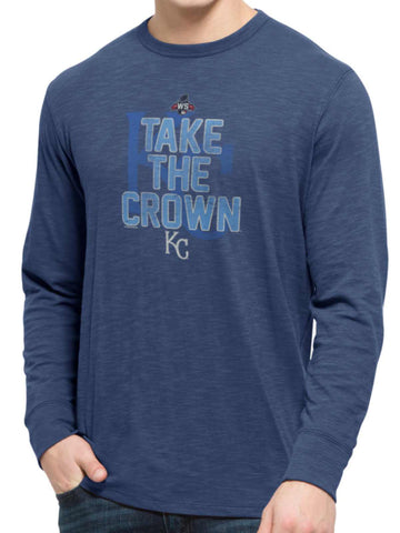 Kansas City Royals 47 marque 2015 série mondiale prendre la couronne ls t-shirt - faire du sport