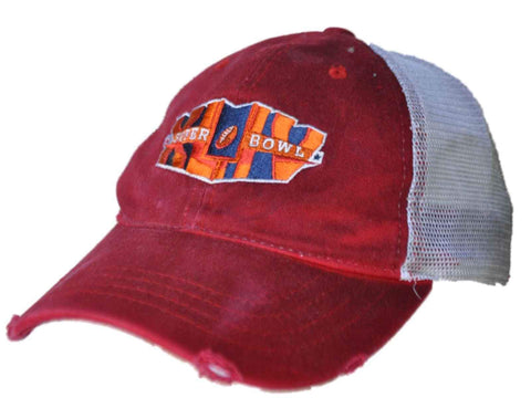 NFL Super Bowl XLIV Reebok Red Worn Vintage Mesh Adj Snapback Hat Cap - Sporting Up