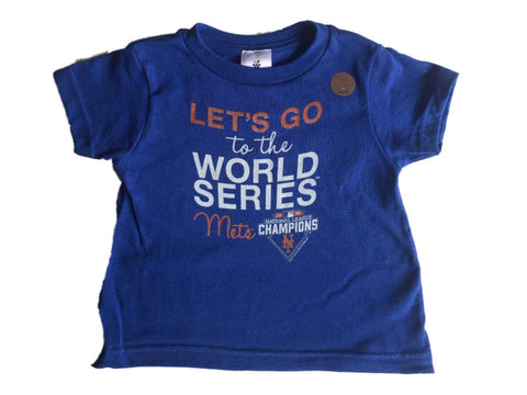 Shoppen Sie das New York Mets SAAG T-Shirt „2015 Let's Go To the World Series“ für Kleinkinder in Blau – Sporting Up