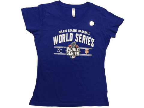 New York Mets Kansas City Royals SAAG Women 2015 World Series T-Shirt - Sporting Up