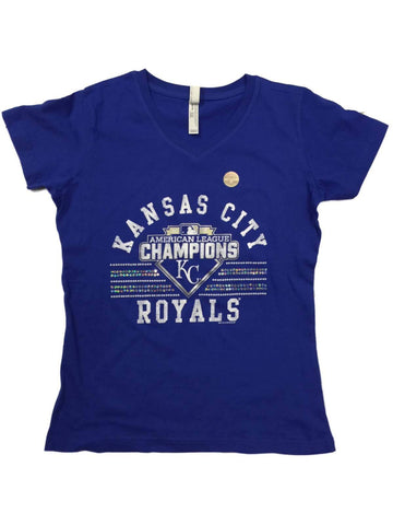 Camiseta con lentejuelas de los campeones de la liga americana 2015 de Kansas City Royals saag para mujer - sporting up