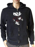 Wisconsin Badgers Retro Brand Charcoal Mascot Logo Fleece Zip Up Jacket - Sporting Up