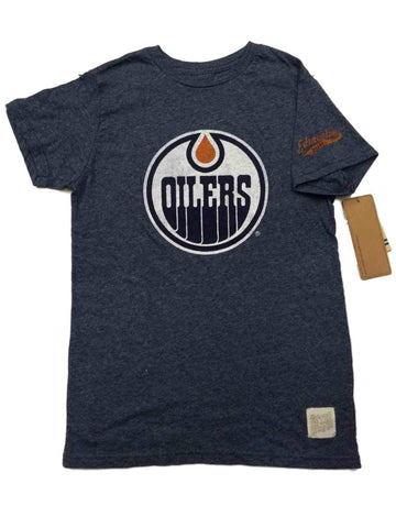 Shop Edmonton Oilers Retro Brand Blue Soft Vintage Short Sleeve T-Shirt - Sporting Up