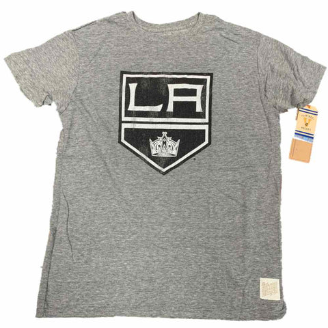 Camiseta de manga corta de tres mezclas vintage gris marca retro de Los Angeles Kings - sporting up