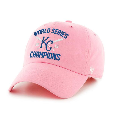 Kansas City Royals 47 Brand Women 2015 World Series Champions Pink Adj Hat Cap – sportlich up