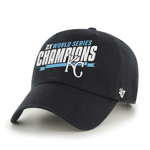 Kansas City Royals 47 Brand 2 Times World Series Champions Navy Clean Up Hat Cap – sportlich