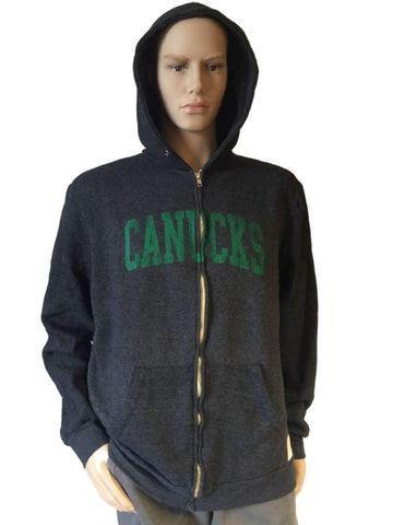 Shop Vancouver Canucks Retro Brand Gray TriBlend Fleece Zip Up Hoodie Jacket - Sporting Up