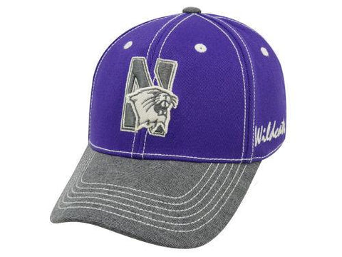 Northwestern wildcats drar lila hög stolp tvåfärgad memory flexfit hattmössa (m/l) - sportig