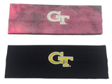 Georgia Tech Yellow Jackets Top of the World Navy & Pink 2 Pack Yoga Headbands - Sporting Up