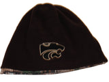 Kansas State Wildcats TOW Camo Brown Trap 1 Reversible Knit Beanie Hat Cap - Sporting Up
