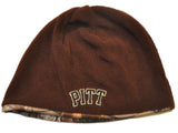 Pittsburgh Panthers remolque camuflaje marrón trampa 1 gorra de gorro de invierno de punto reversible - deportivo