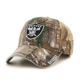 Las Vegas Raiders 47 Brand Realtree Camo Frost MVP Adjustable Hat Cap - Sporting Up