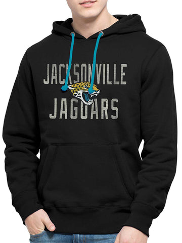 Shoppen Sie Jacksonville Jaguars 47 Brand – schwarzes Cross-Check-Pullover-Hoodie-Sweatshirt – sportlich