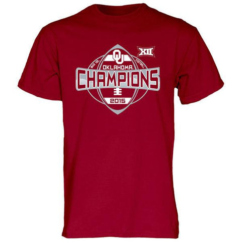 Camiseta de vestuario de los 12 grandes campeones de la conferencia Oklahoma Sooners azul 84 2015 - Sporting Up