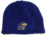Kansas Jayhawks TOW Realtree Max5 Blue Seasons Reversible Knit Beanie Hat Cap - Sporting Up
