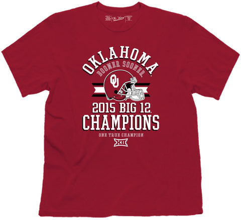 T-shirt des champions de la conférence Big 12 de football 2015 de l'Oklahoma plus tôt que la victoire - faire du sport