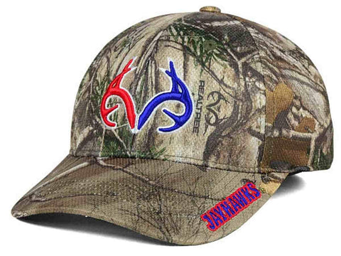 Kansas Jayhawks remorquage Realtree Xtra Camo Brand 1 Antler Memory Flexfit Hat Cap - Sporting Up