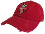 Wisconsin Badgers Retro Brand Red Secondary Rugged Flexfit Slouch Hat Cap - Sporting Up