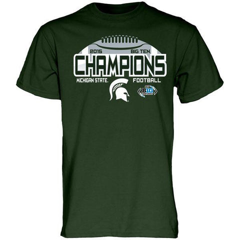 Michigan State Spartans 2015 Big 10 Champions Fußball-Umkleideraum-T-Shirt – sportlich