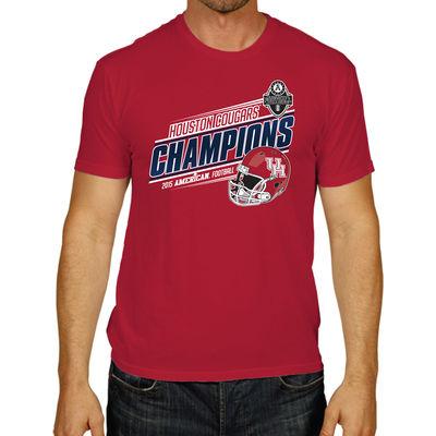 Houston cougars 2015 fotboll aac konferens mästare röd omklädningsrum t-shirt - sporting up