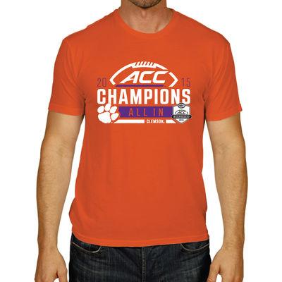 Clemson tigers 2015 fotboll acc konferens mästare omklädningsrum t-shirt - sporting up