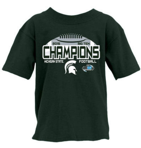 Shop Michigan State Spartans YOUTH 2015 Football Big 10 Conference Champ T-Shirt - Sporting Up
