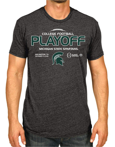 T-shirt gris des éliminatoires de football universitaire de la victoire des Spartans de l'État du Michigan 2016 - sporting up