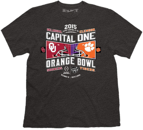 Oklahoma sooners clemson tigers victory 2015 orange bowl fotboll t-shirt - sporting up