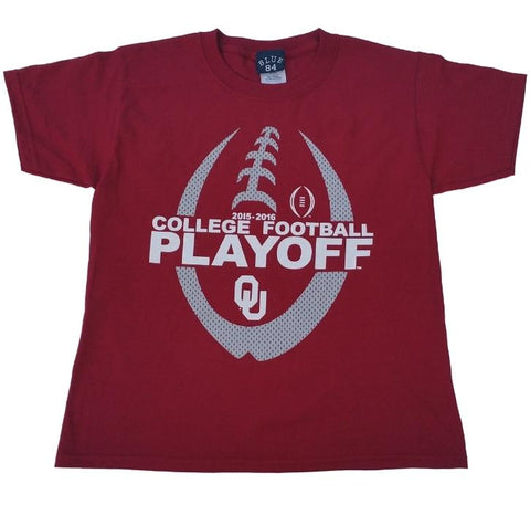 Camiseta roja de los playoffs de fútbol universitario juvenil de Oklahoma Sooners azul 84 juvenil 2016 - Sporting Up