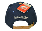 New York City FC Mitchell & Ness Flatbill Blue Gray Leather Strap Hat Cap Adj - Sporting Up