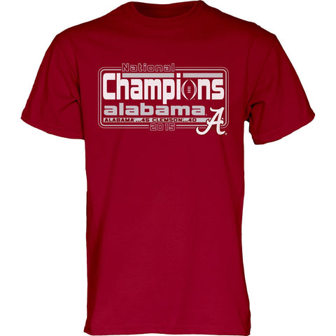 T-shirt score final des champions de football Alabama crimson tide bleu 84 2016 - sporting up