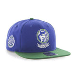 Minnesota Timberwolves 47 Brand Blue Green Sure Shot Adj Snapback Hat Cap - Sporting Up