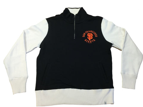 Boutique San Francisco Giants 47 Brand Black Ivoire 1/4 Zip Up LS Pull-over Sweatshirt (M) - Sporting Up