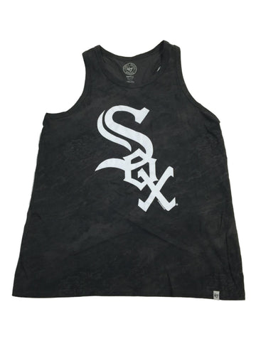 Chicago White Sox 47 Brand Women Gray Acid Wash Loose Fit Racerback Tank Top (S) - Sporting Up