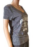San Diego Padres Saag femmes gris lâche doux baseball col en v t-shirt-sporting up