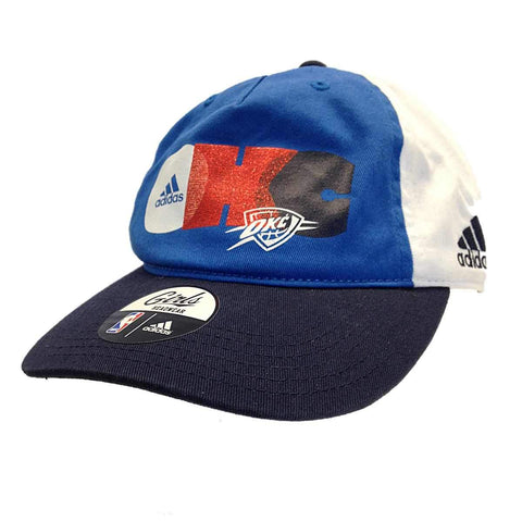 Oklahoma city thunder adidas ungdom flickor marinblå justerbar rem slouch hatt keps - sporting up