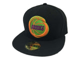 Houston Rockets New Era Black 59Fifty Fitted Flat Bill Hat Cap (6 7/8) - Sporting Up