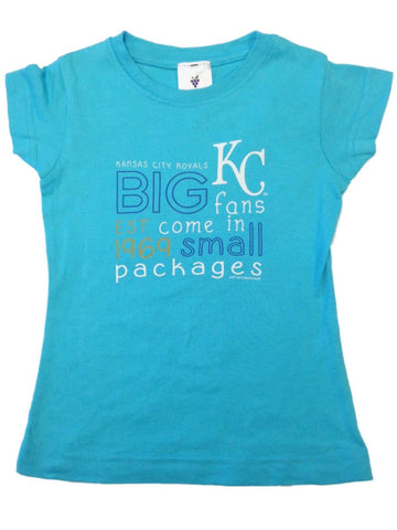 Camiseta larga de Kansas City Royals saag para niñas pequeñas aqua big fan - sporting up