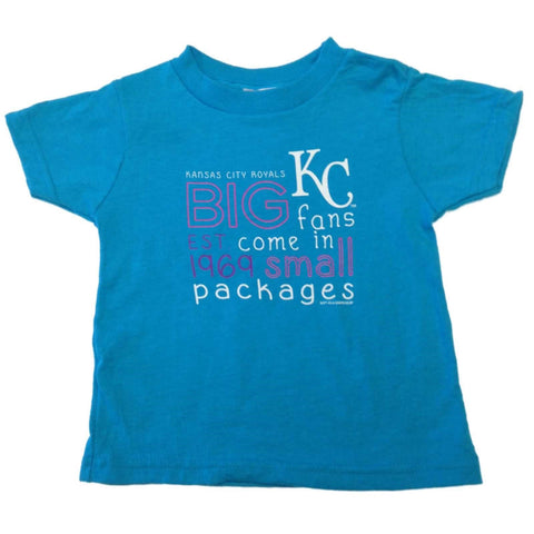 Kansas City Royals Saag Kleinkind-Mädchen-T-Shirt aus Baumwolle mit großem Fan, türkis – sportlich